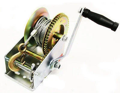 Hand Operated Powered Crank Manual Gear Wire Cable Winch for Boat ATV Trailer