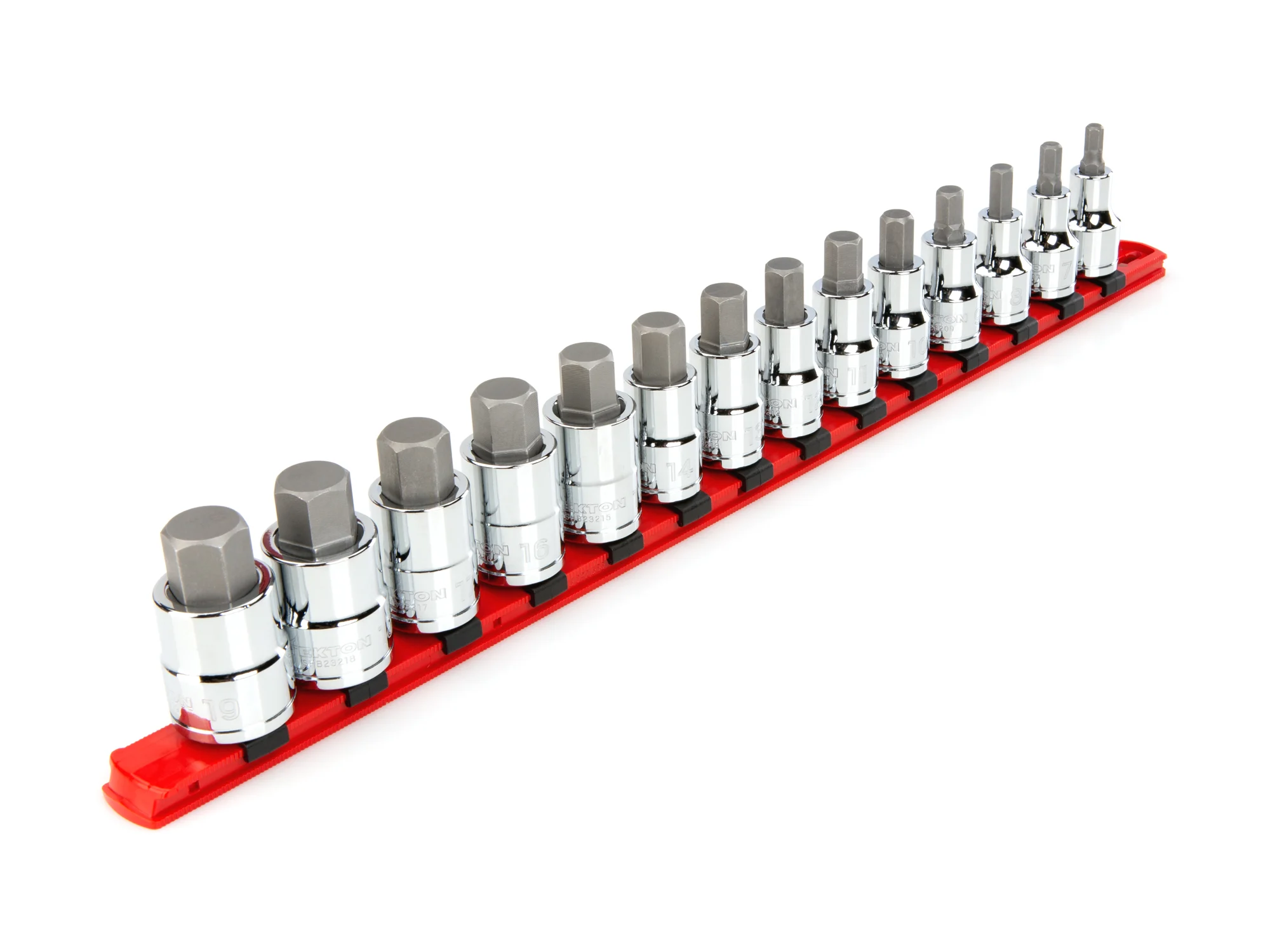 Hex Bit Socket Set with Rail (14-Piece)