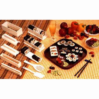 Home Sushi Master Maker Rice Form Former Making Shaper Tool Kit Set with Knife