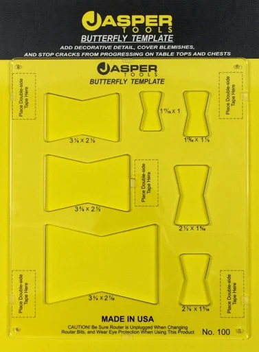 Jasper Tools Model-100 Butterfly Router Template for Decorative Inlays