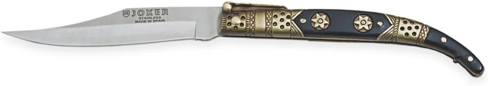Joker Classic Pocket Knife N103C with Zamak Handle – ABS, Blade 3.93 inches Stainless Steel 420, Weight 80 gr, Fishing Tool, Hunting, Camping and Hiking