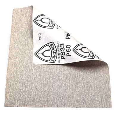 Klingspor Abrasives 180 Grit, Stearate Aluminum Oxide, Paper Backed, 9"x 11" Sheets, 50pk