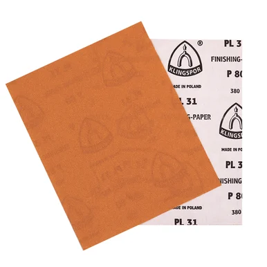 Klingspor Abrasives 220 Grit, Light Weight, Paper Backed, Aluminum Oxide, 9"x 11" Sheets, 50pk
