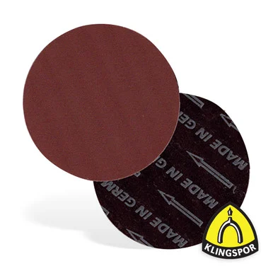 Klingspor Abrasives 5" No Hole, Cloth Backed, Pressure Sensitive Adhesive, 40 Grit Discs, 5pk