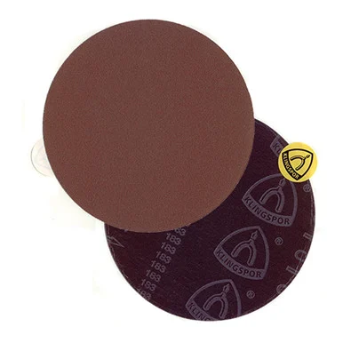 Klingspor Abrasives 8" No Hole, Cloth Backed, Pressure Sensitive Adhesive, 60 Grit Discs, 5pk