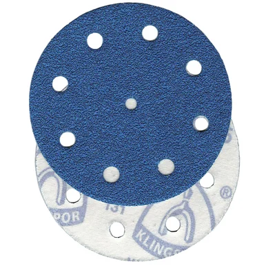 Klingspor Abrasives AZ-Plus Alumina Zirconia, 5"x 9 Hole, Hook & Loop, 180 Grit Discs, 10pk