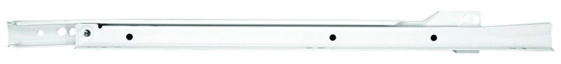 Knape & Vogt 1805H WH 400 Drawer Slide, 75 lb, 400 mm L Rail, 12.5 mm W Rail, Steel