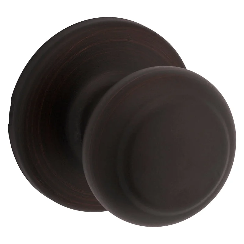 Kwikset 200CV 11P CP Passage Knob, Knob Handle, Metal, Venetian Bronze, 1-3/4 to 1-3/8 in Thick Door, 2-1/4 in Strike