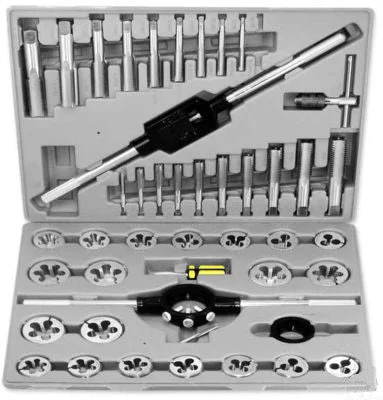 Large 45 Piece Metric Tap & Die Nc Nf Tool Set Kit
