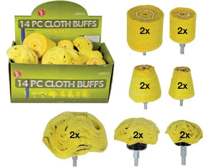 Large Yellow Round Polish for Buffing Polishing Wheels Rim 1/4" Shank