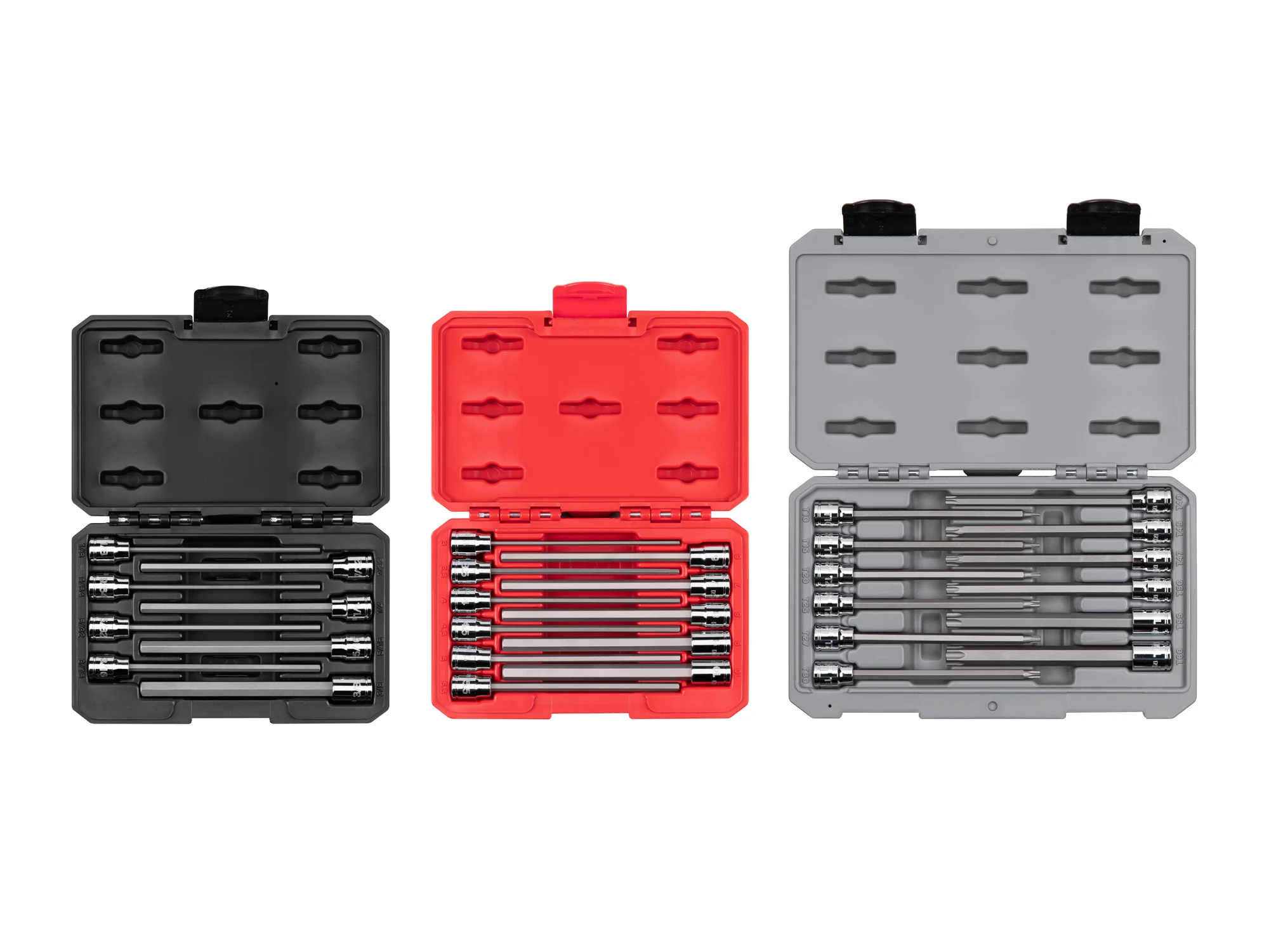 Long Hex and Torx Bit Socket Set with Cases (31-Piece)