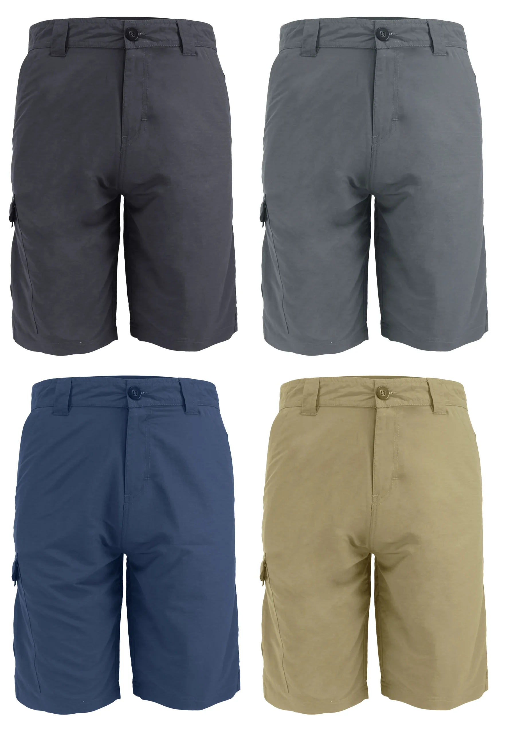 Men's Ripstop Cargo Shorts - Solid Colors - Sizes 30-40