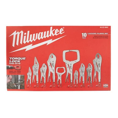 Milwaukee 48-22-3690 10 Pc TORQUE LOCK Pliers Kit