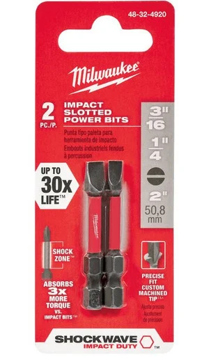 Milwaukee 48-32-4920 SHOCKWAVE 2 in Slotted Impact Bit