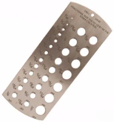 New Fractional SAE Drill Bit Hole Size Gauge Tool Gage