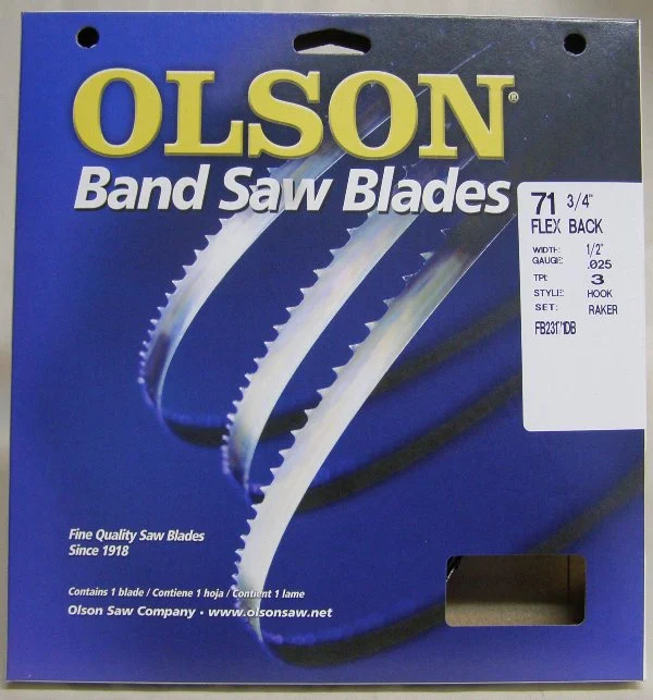 Olson 71-3/4" Band Saw Blade 1/2" x .025"3 Hook