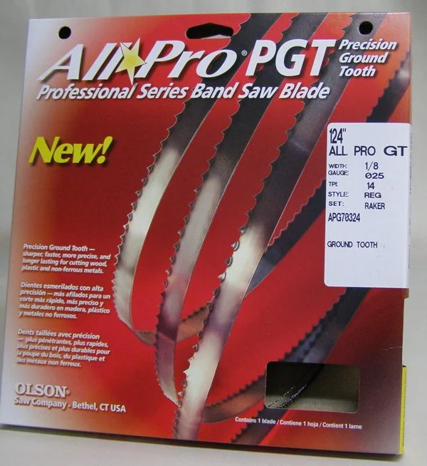 Olson APG70324 All Pro PGT Premium Band Saw Blades124" Band Saw Blade 1/8" x .025" 14 TPI Style Regular