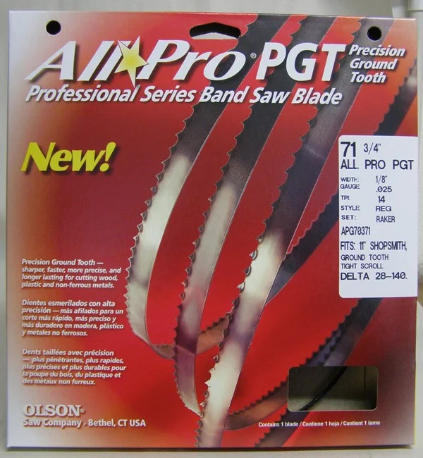 Olson APG70371 71-3/4" to 72"All Pro PGT Premium Band Saw Blades 1/8" x .025" 14 TPI Style Regular