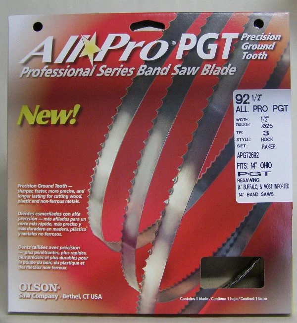 Olson APG72692 92-1/2 All Pro PGT Premium Blades 1/2" x .025" 3 TPI Style Hook