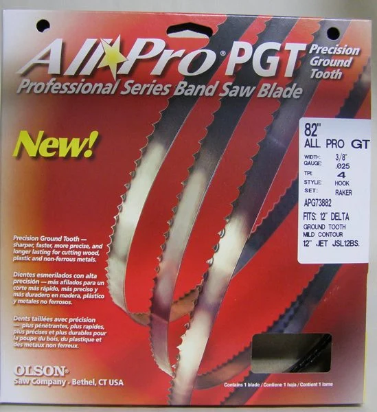Olson APG73882 82" All Pro PGT Premium Band Saw Blade x 3/8" x .025" 4 TPI Hook