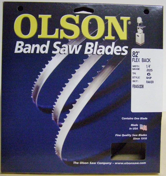 Olson FB14582 82" Band Saw Blade 1/4" x .025" 6 TPI Style Skip