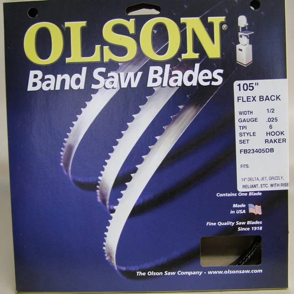 Olson FB23405DB 105" Band Saw Blade 1/2" x .025"6 TPI Style Hook