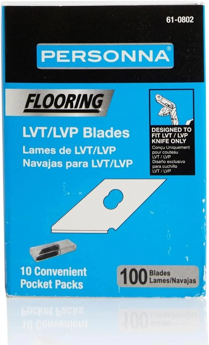Personna LVT Flooring Replacement Blades – 100-Pack – High Carbon Steel for Maximum Sharpness and Durability – 61-0802
