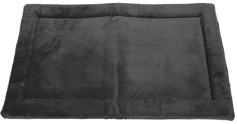 Petmate 26597 Kennel Mat, 32 in L, 21 in W, Rectangular, Polyester Fill, Fabric, Gray, Machine Washable