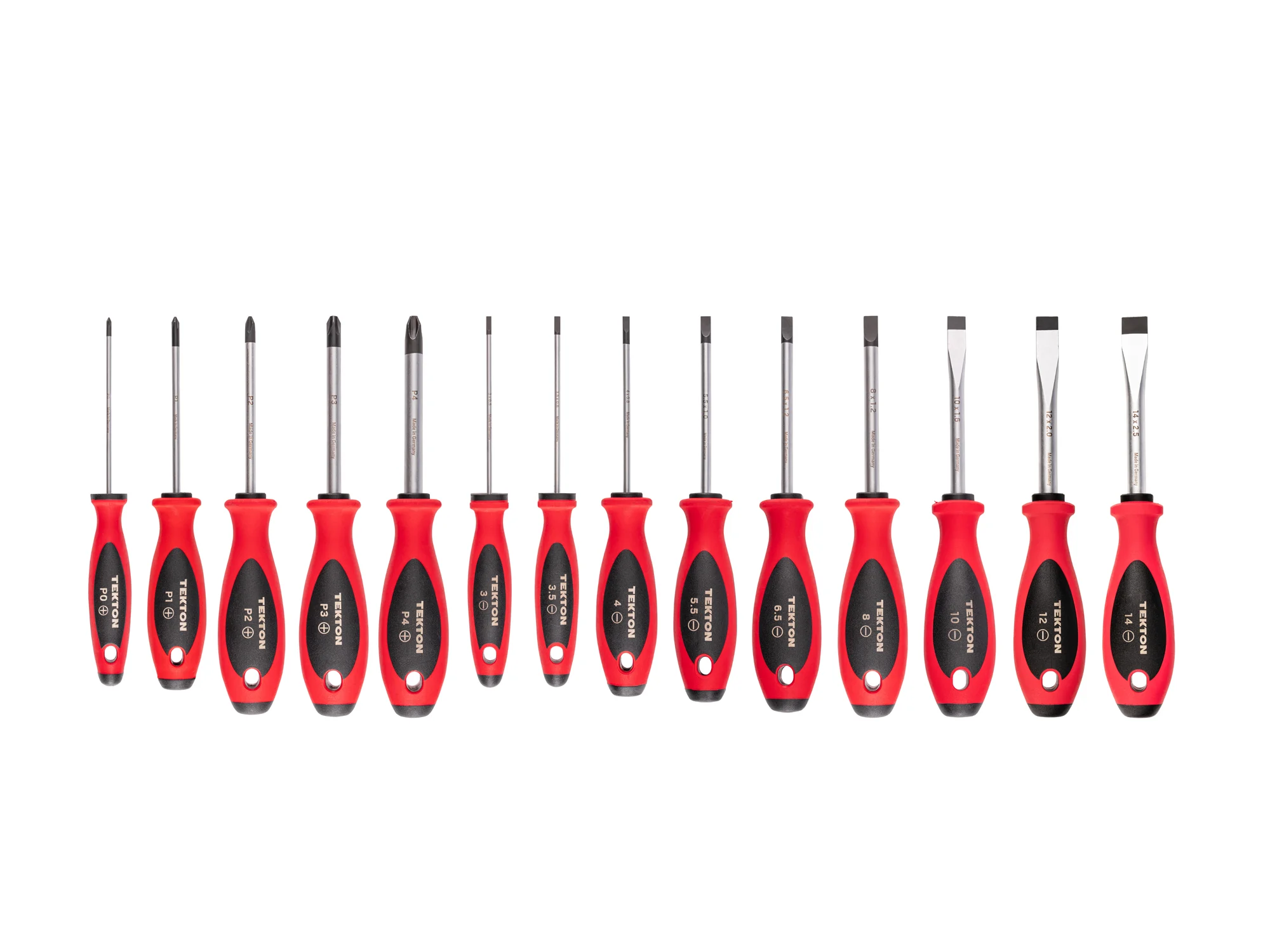 Phillips and Slotted Screwdriver Set - 4 Inch Shanks (14-Piece)