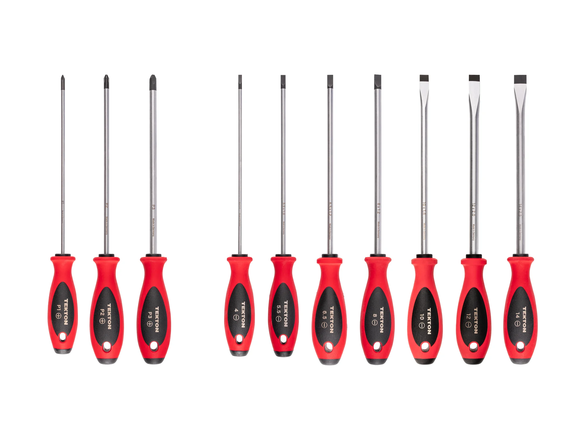 Phillips and Slotted Screwdriver Set - 8 Inch Shanks (10-Piece)