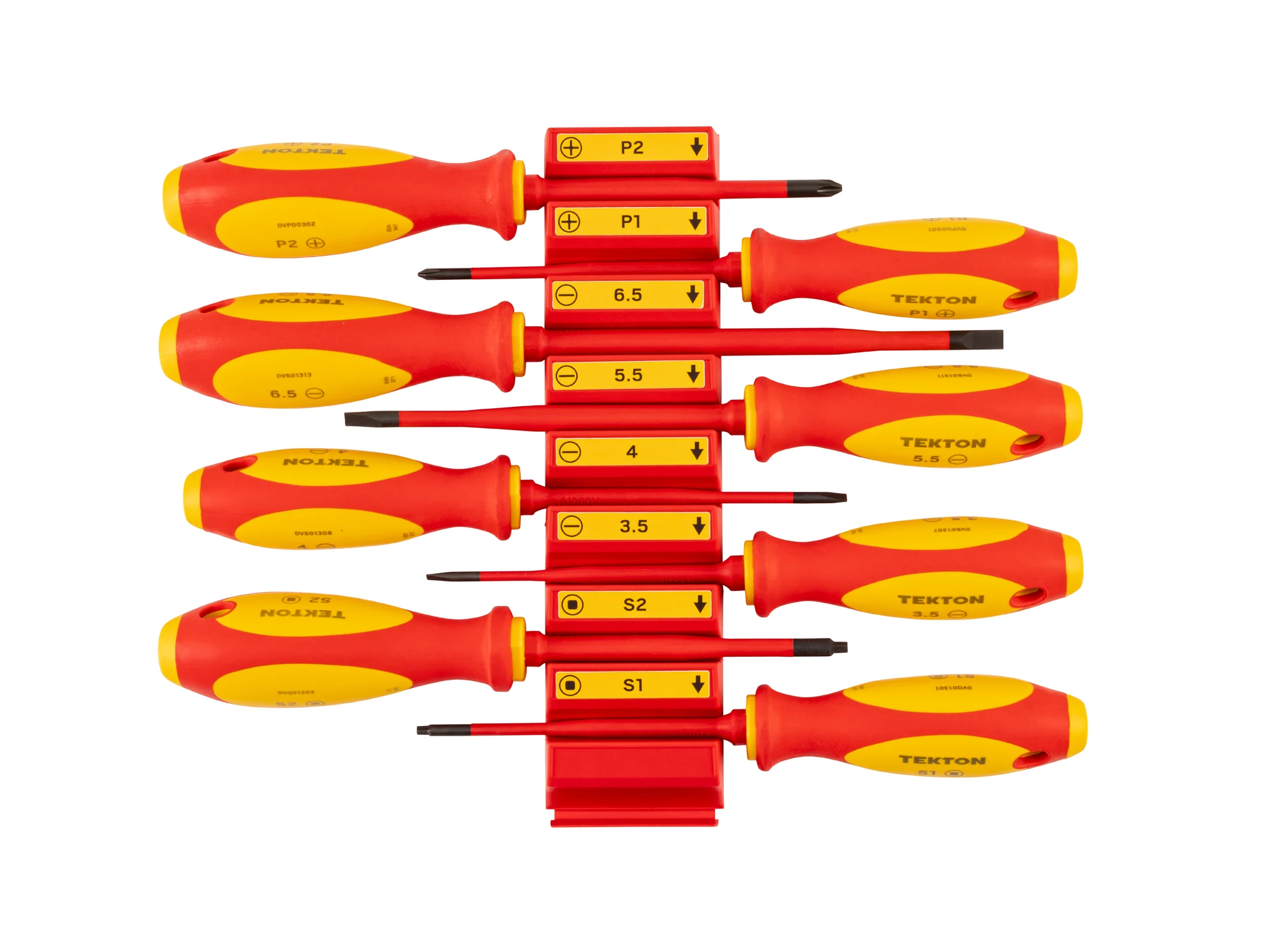 Phillips, Slotted, Square Insulated Screwdriver Set with Modular Organizers (8-Piece)