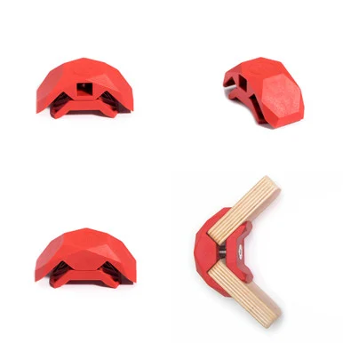 PlayWood Connector for Tool-Free Furniture & Storage Assembly 90-Deg Red 6PK