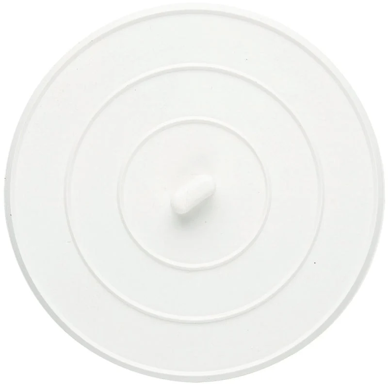 Plumb Pak PP820-14 Flat Suction Sink Stopper, Rubber, White, Polished Chrome, Pack of 6