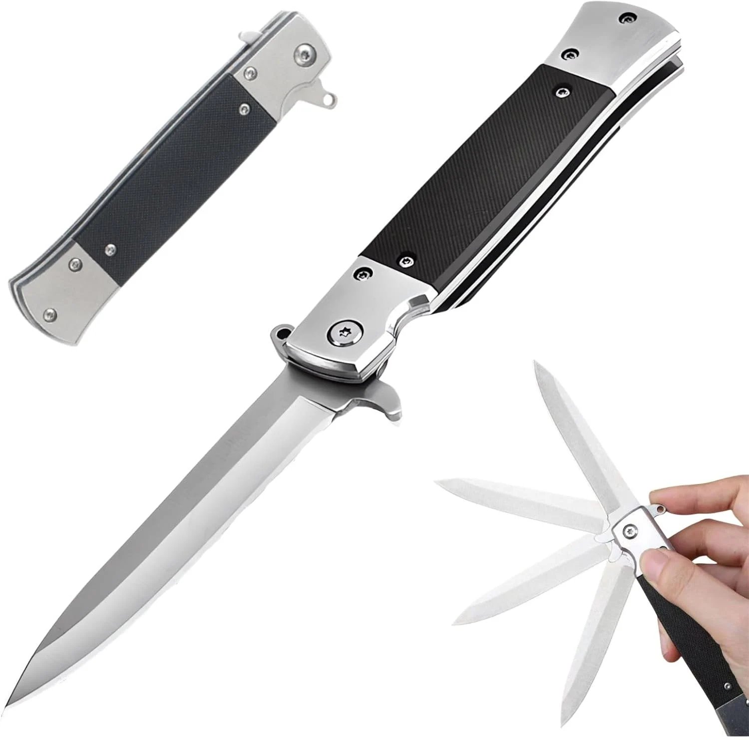 Pocket Knives & Folding Knives,Pocket Knife for Men,Multitool Tactical Knife,Edc Knife,Small Pocket Knife with Clip,Cool Gadgets for Hunting,Survival