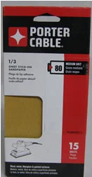 Porter Cable 1/3 Sheet PSA Sanding Sheets - 80 Grit sub for 53005