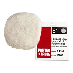 Porter Cable 15006 Hook & Loop Lambs Wool Polishing Pad - 5"