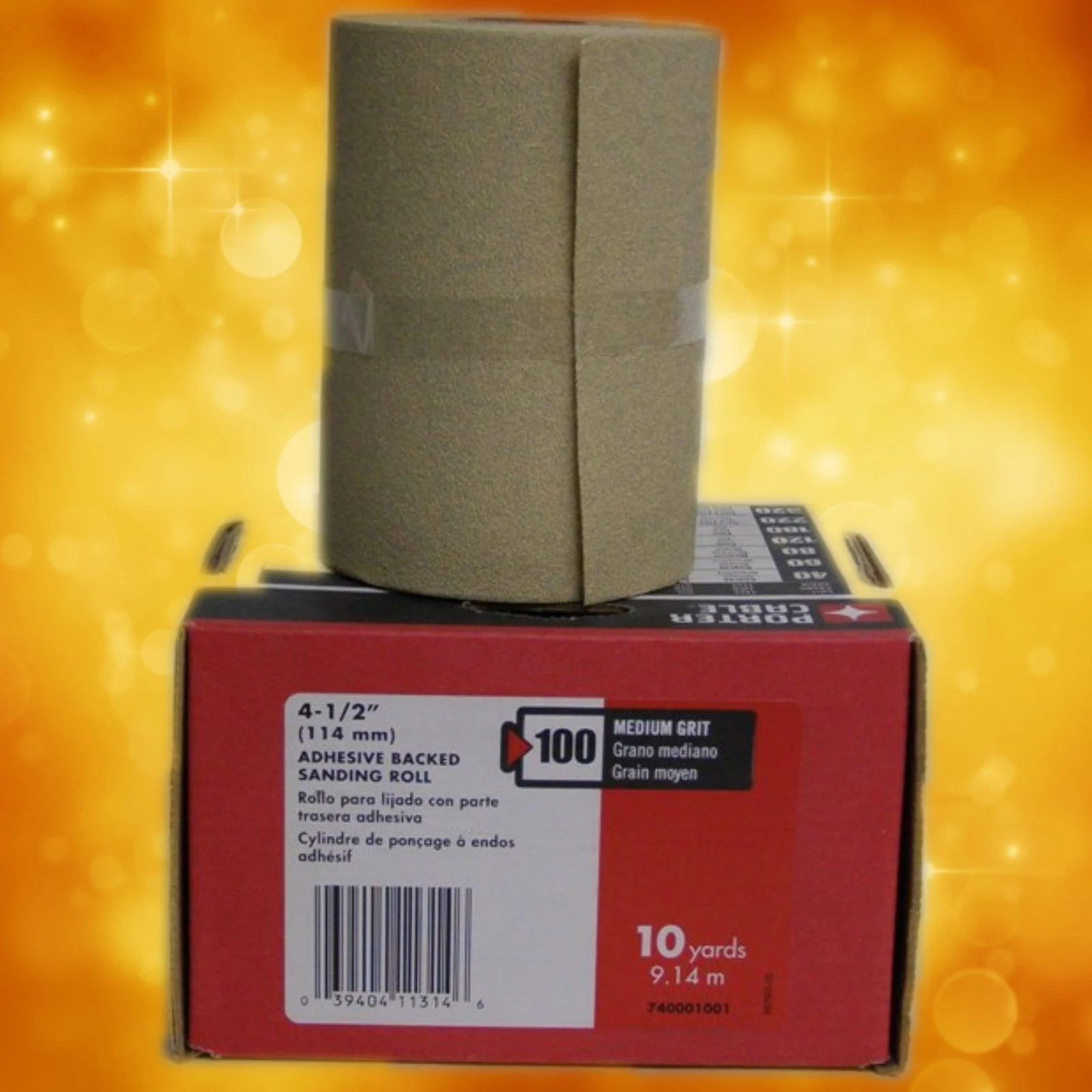 Porter Cable 740001001 100 Grit 4-1/2" x 10 Yard, PSA Sanding Roll