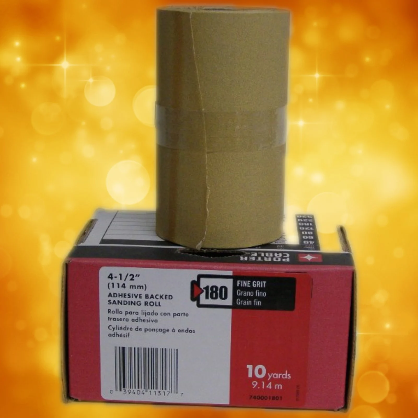 Porter Cable 740001801 180 Grit 4-1/2" x 10 Yard, PSA Sanding Roll
