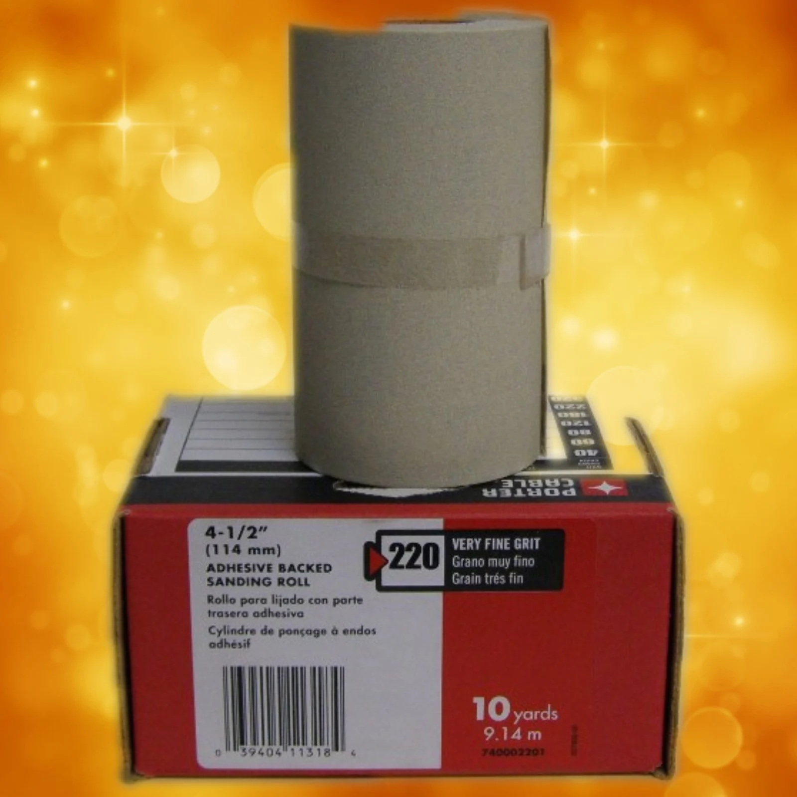 Porter Cable 740002201 220 Grit 4-1/2" x 10 Yard PSA Sanding Roll