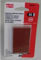 Porter Cable 758000820 80 Grit PSA Profile Sanding Sheets 20 Pak