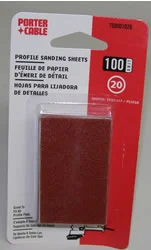 Porter Cable 758001020 100 Grit PSA Profile Sanding Sheets 20 Pak