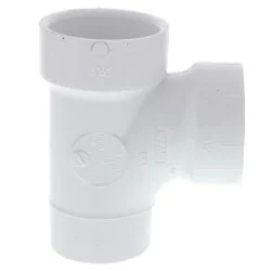 PVC DWV Sanitary Street Tee (SPG x HUB x HUB)