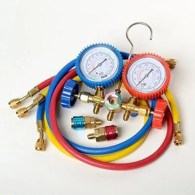 R12 Auto Air Conditioning AC Refrigeration Charging Gauges Set