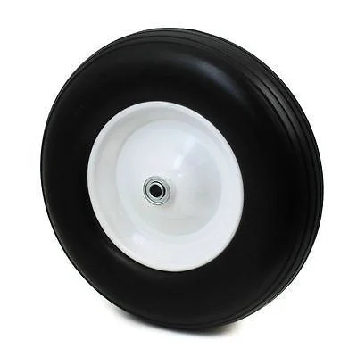 Replacement Flat Free Tubeless No Air Solid Tire Wheel for Wheelbarrow or Cart