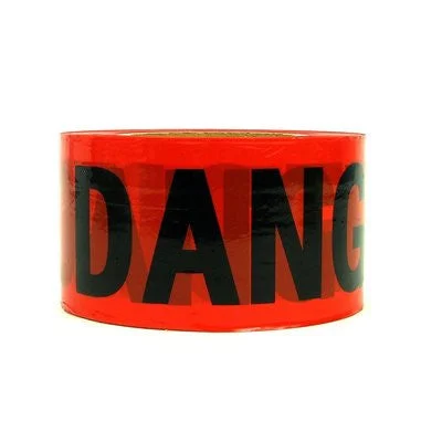 Roll of Red Danger Warning Barricade Tape Barrier Safety