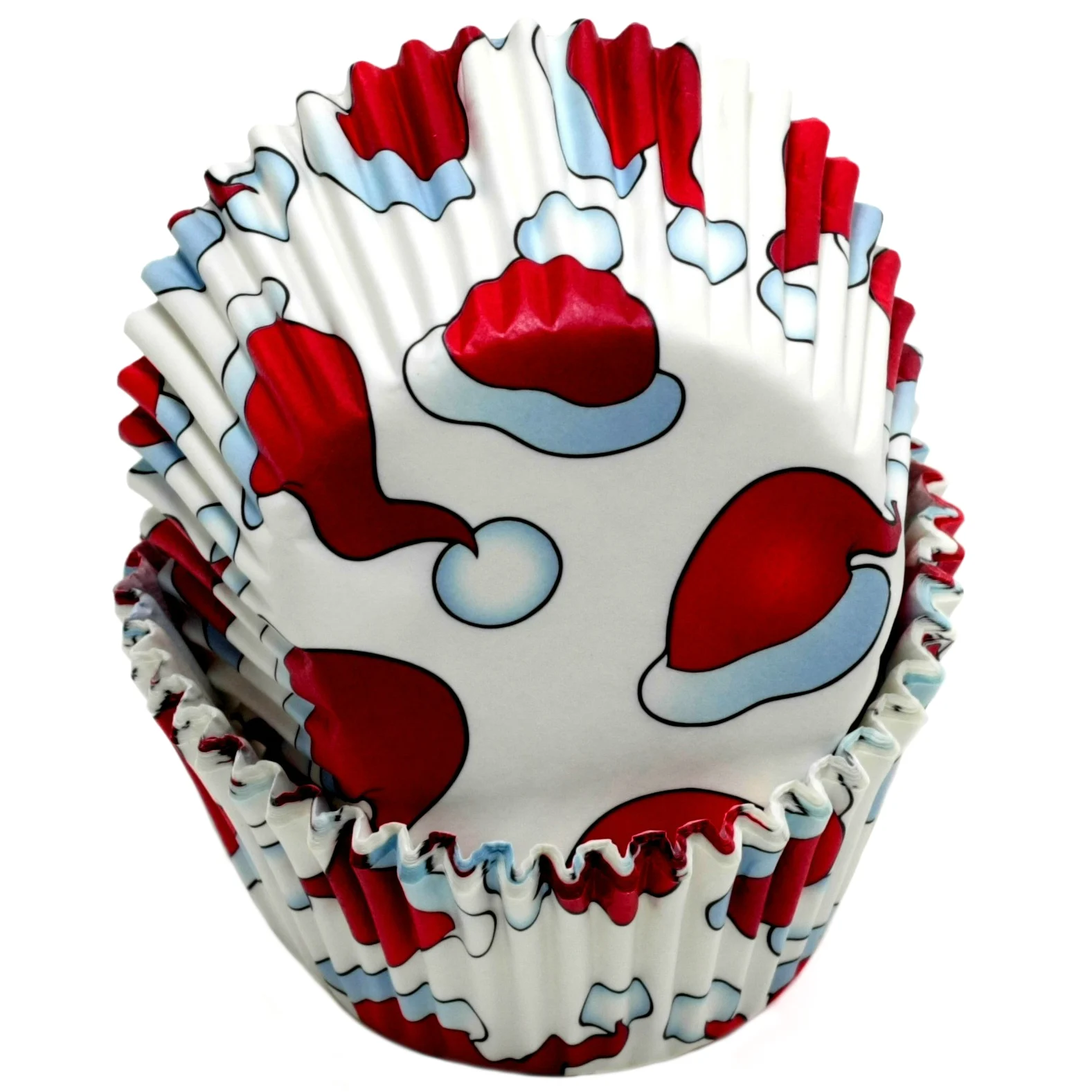 Santa Hat Baking Cups - 50-Pack