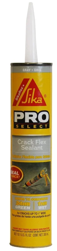 Sikaflex PRO SELECT Series 515306 Crack Flex Sealant, Light Gray, 10.1 oz Cartridge
