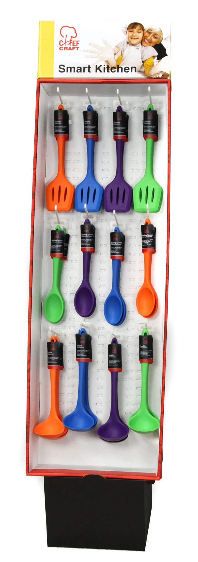 Silicone Cooking Helpers in Floor Display