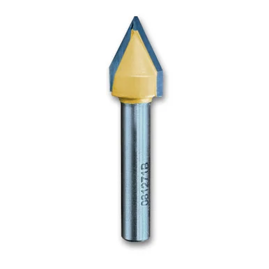 Sommerfeld V-Groove Router Bit Woodworking Tool 60*CA,1/2CD,5/8CL,1-7/8CL,1/4SH