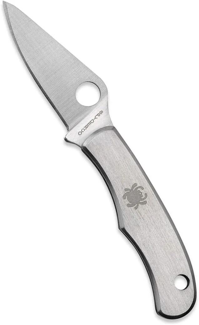 Spyderco Bug Non-Locking Knife with 1.27″ 3CR Steel Blade and Durable Stainless Steel Handle – PlainEdge – C133P
